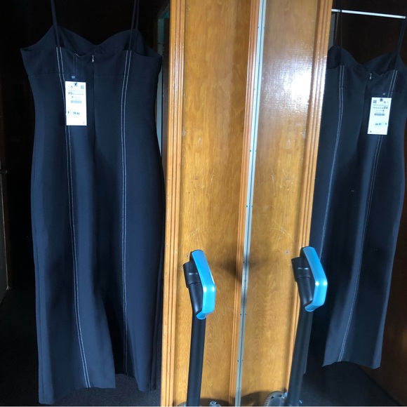 ZARA TOPSTITCHING DRESS - Picture 8 of 16